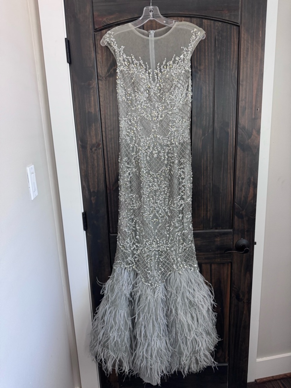 Terani Couture Feathered Gown - Picture 3 of 12